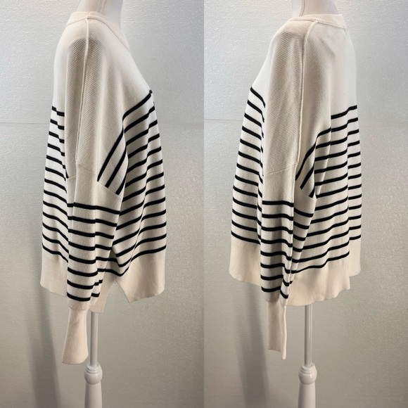 NWT Oversized Batwing Sweaters 2024 Fall Outfits Crewneck Ribbed Knit Side Slit - Picture 16 of 17